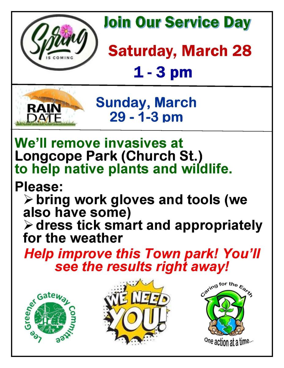 Our March 28th service day will help native plants and wildlife