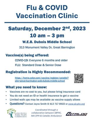 Weekend Vaccine Clinic Nov 2