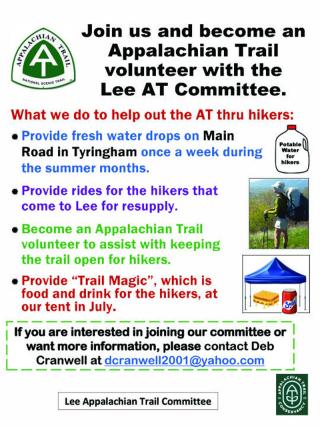 Be A Volunteer This Summer to Assist AT Hikers Visiting Lee